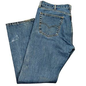 Levi's 505 Blue Jeans Men's Size 38x34 Medium Wash Denim Regular Fit Fly Zip